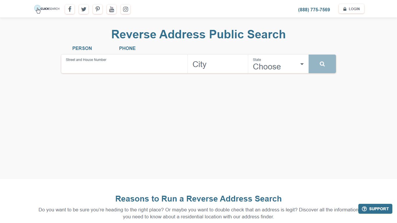Reverse Address Directory Search | ClickSearch